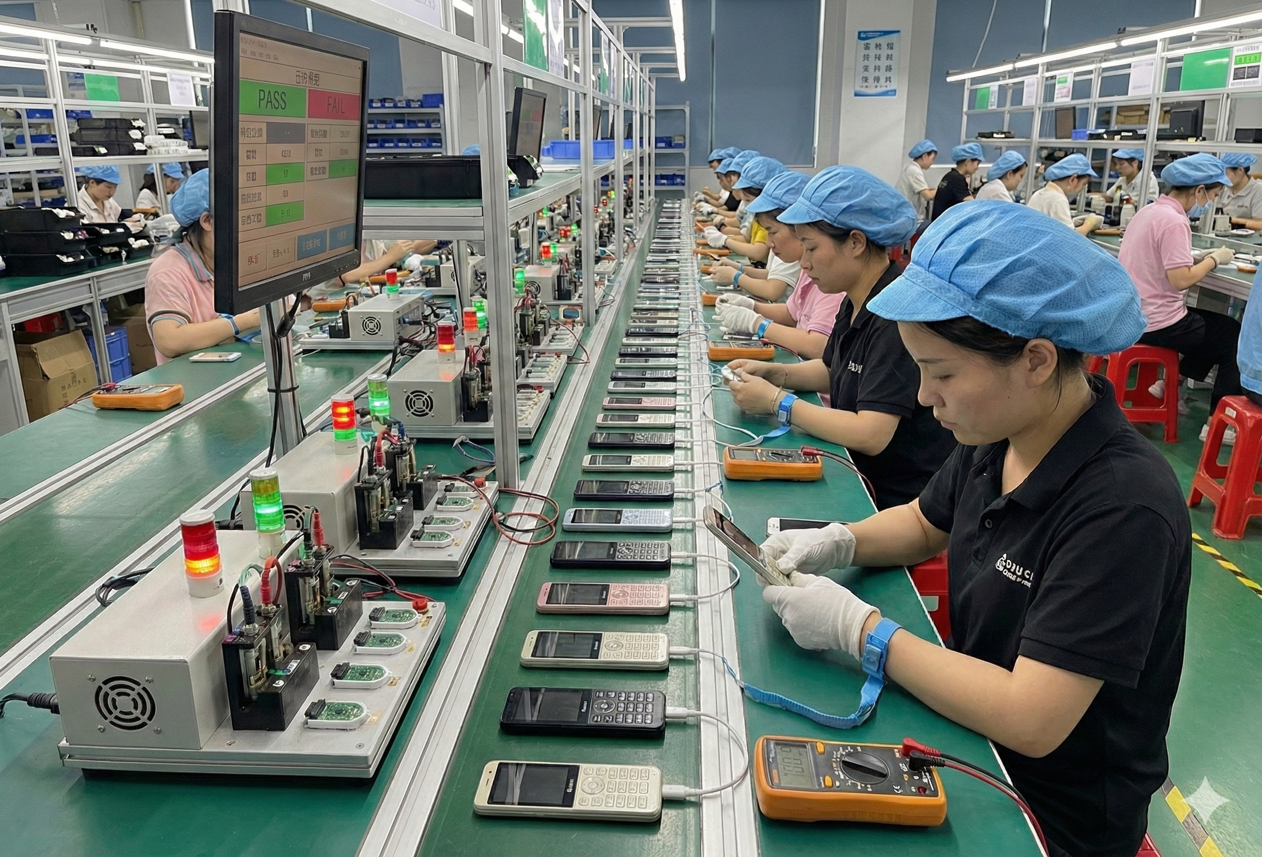 中国工場での検証風景